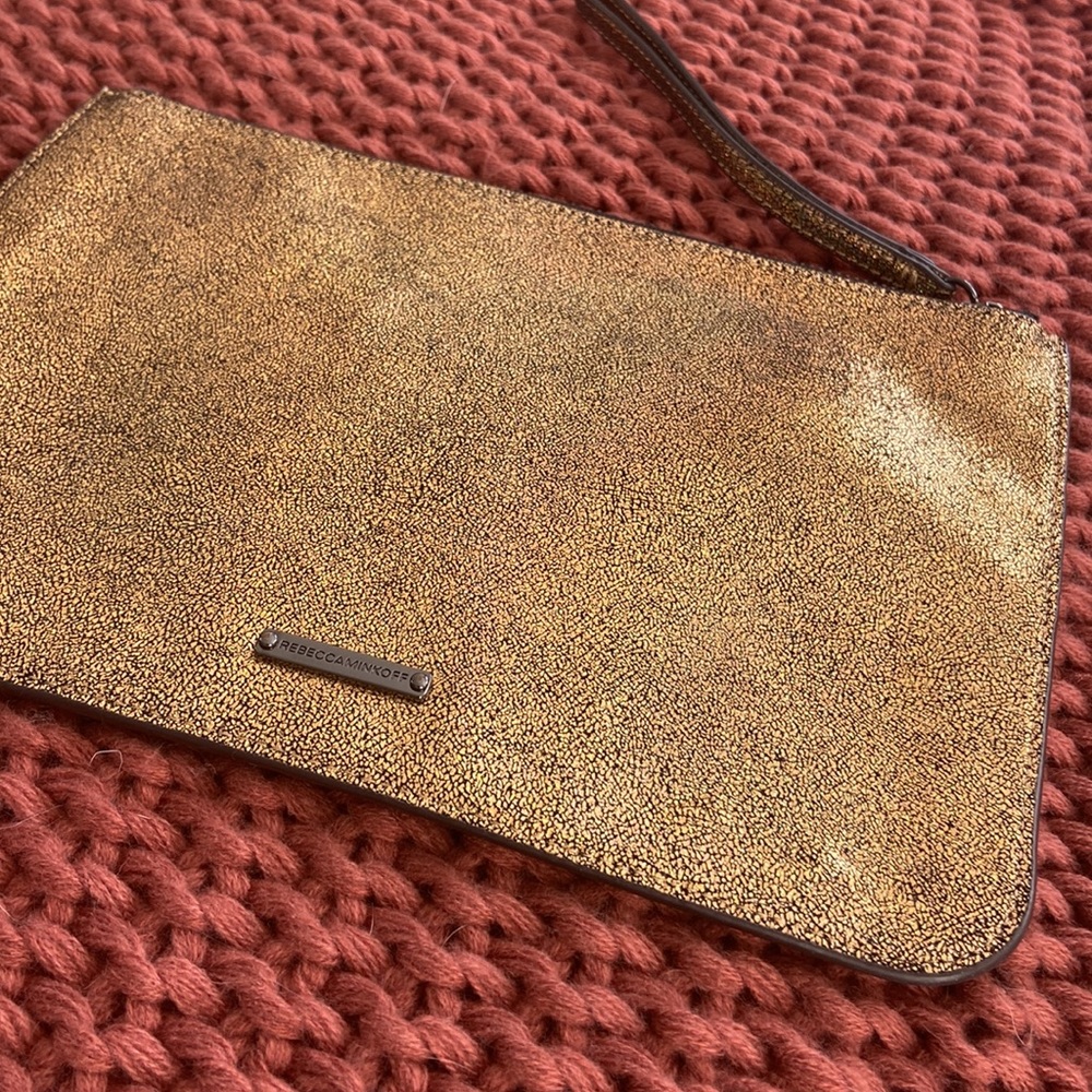 Gold Rebecca Minkoff clutch